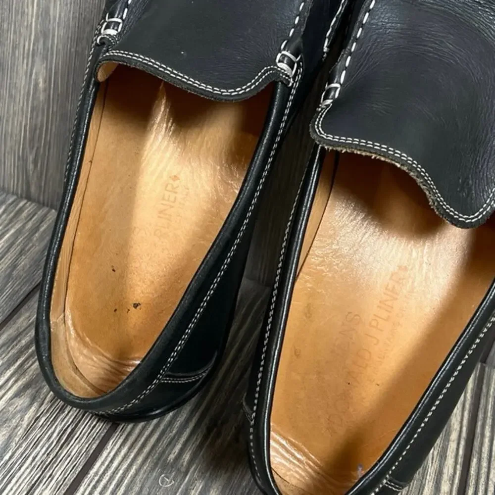 Donald‎ Pliner EIVE Leather Driving Shoes Loafers Moccasins Men Sz 12 Italian